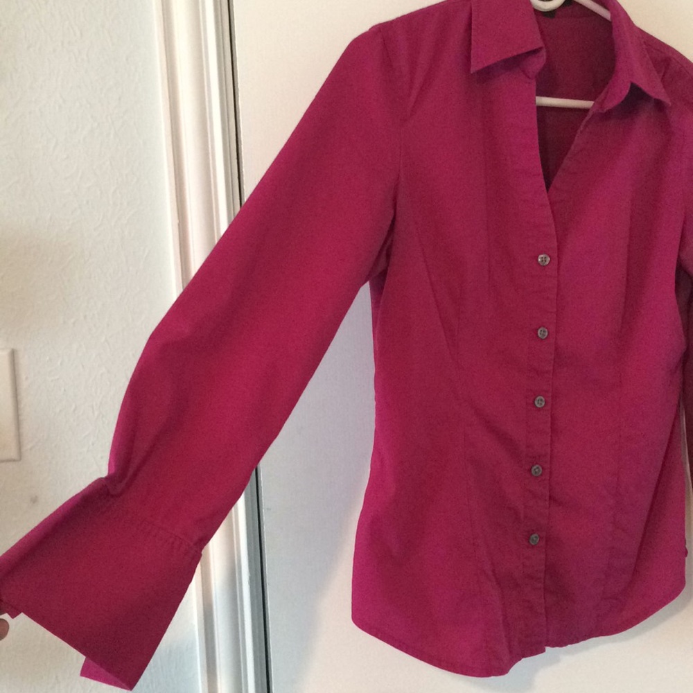 ! Pink Button Up Blouse - Picture 3 of 6